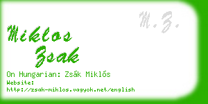 miklos zsak business card